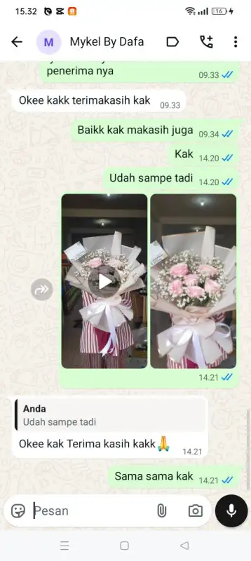 Testimonial Papan buket bunga SUPIORI