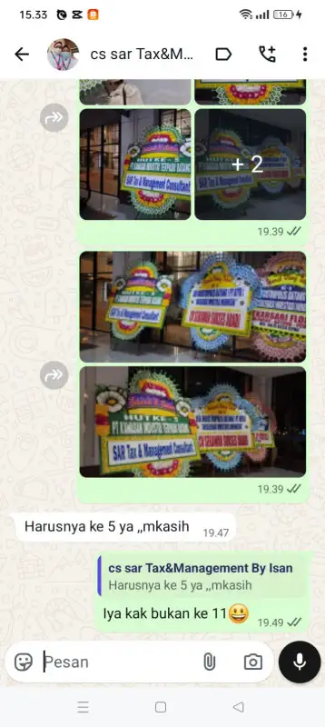 Testimonial papan bunga SUPIORI